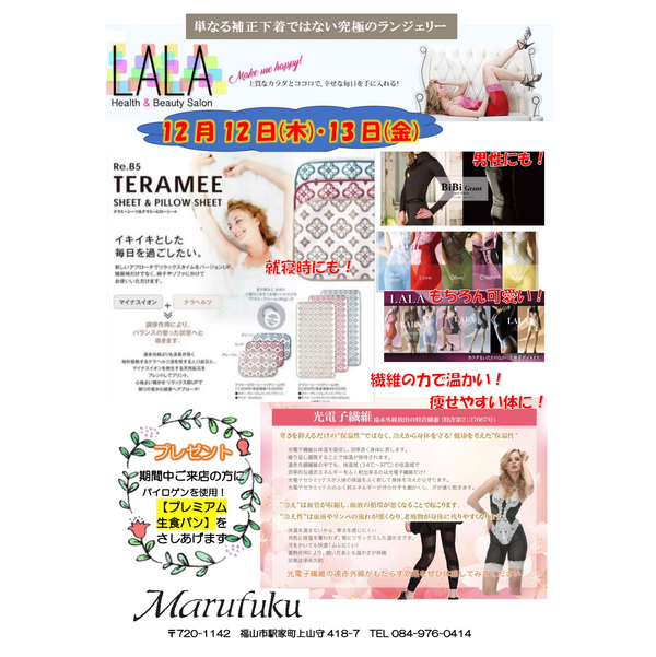 【12/12(木)・13(金)】光電子インナー・LALA展